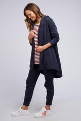 Elm Composure Hooded Cardi Navy From BoxHill