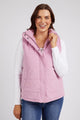 Elm Cord Puffer Vest Peony Pink From BoxHill