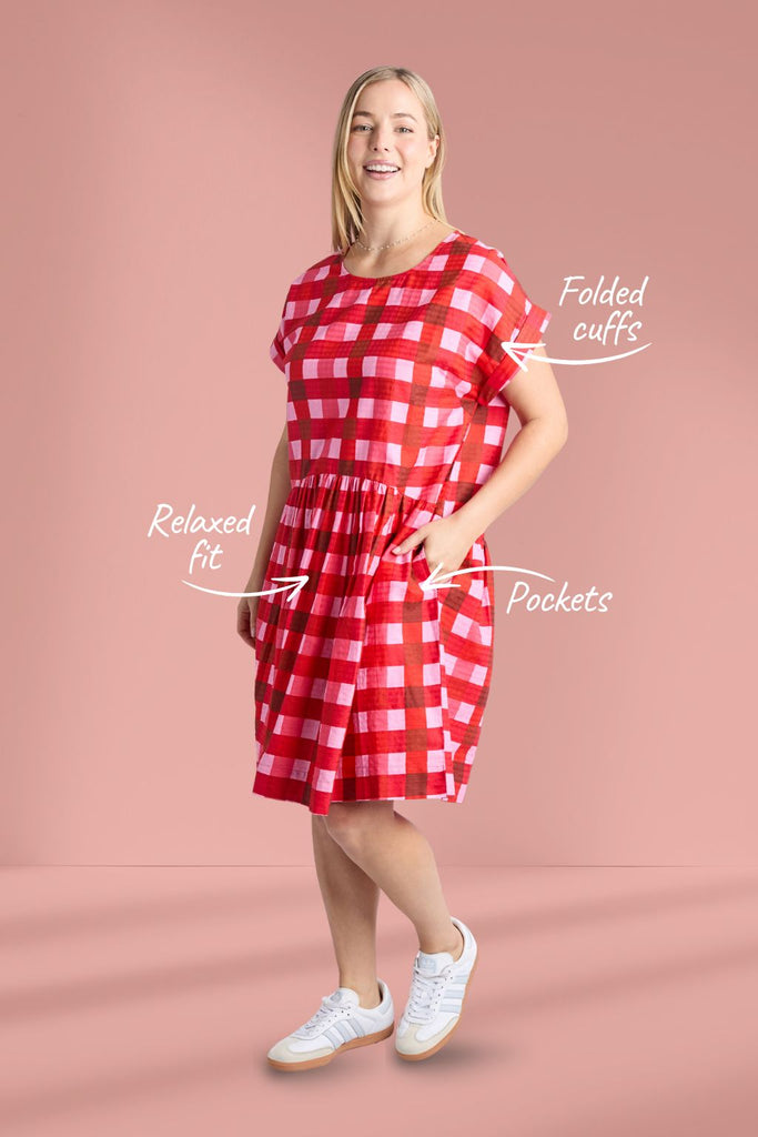 Elm Edin Short Sleeve Dress Poppy From BoxHill
