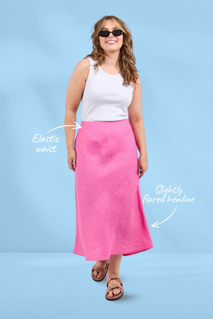 Elm Eleni Skirt Aurora Pink From BoxHill