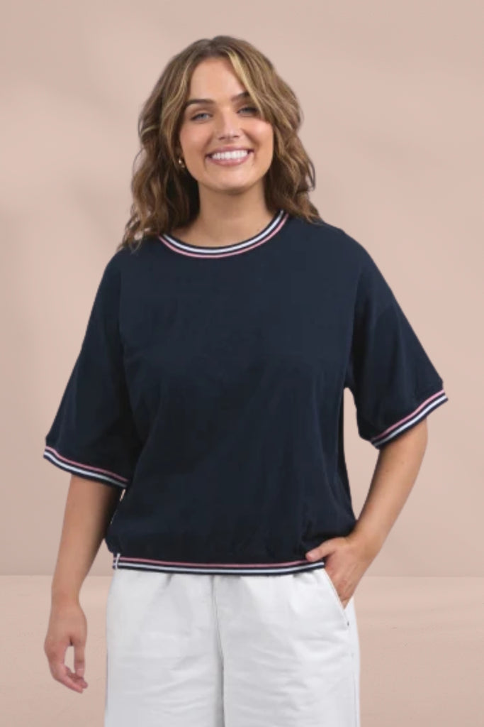 Elm Faye Short Sleeve Sweat Dark Sapphire From BoxHill