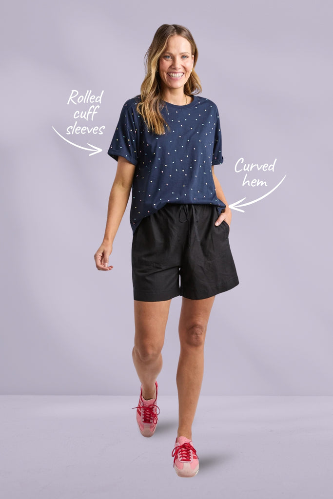 Elm Festive Spot Tee Navy From BoxHill