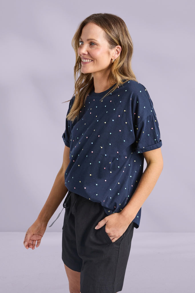 Elm Festive Spot Tee Navy From BoxHill
