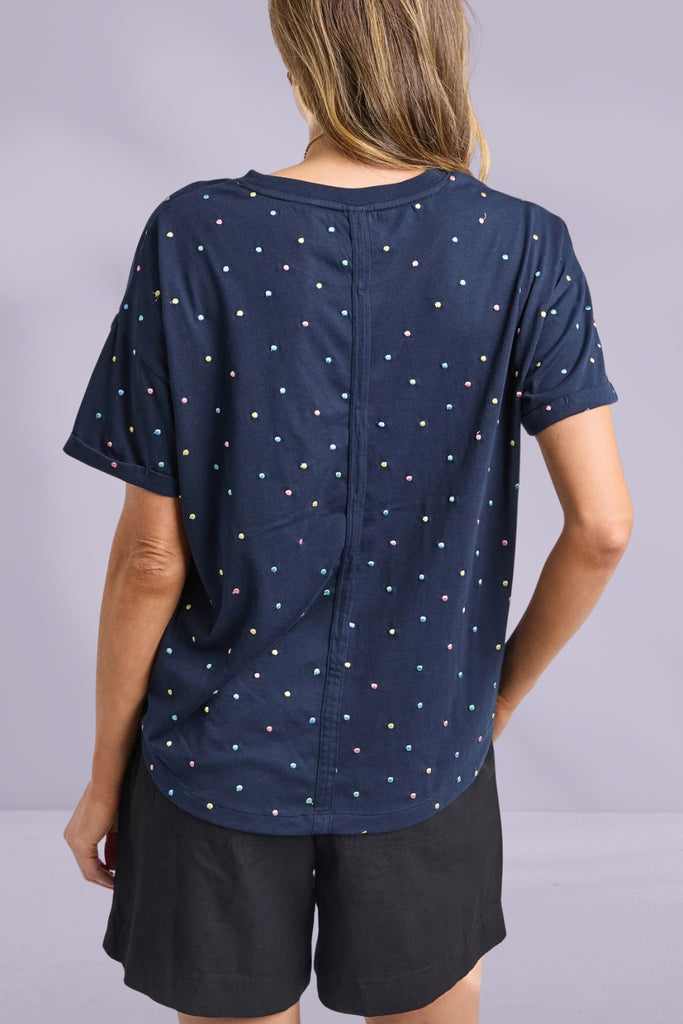 Elm Festive Spot Tee Navy From BoxHill