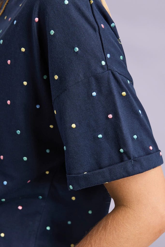 Elm Festive Spot Tee Navy From BoxHill