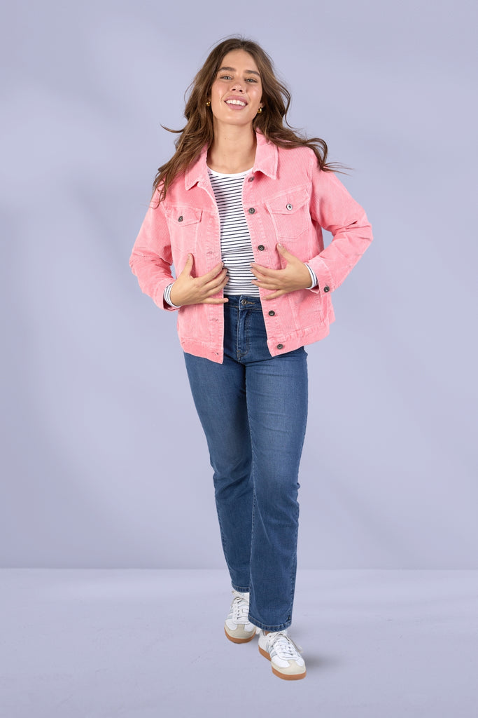 Elm Fleur Cord Jacket Charm Pink From BoxHill