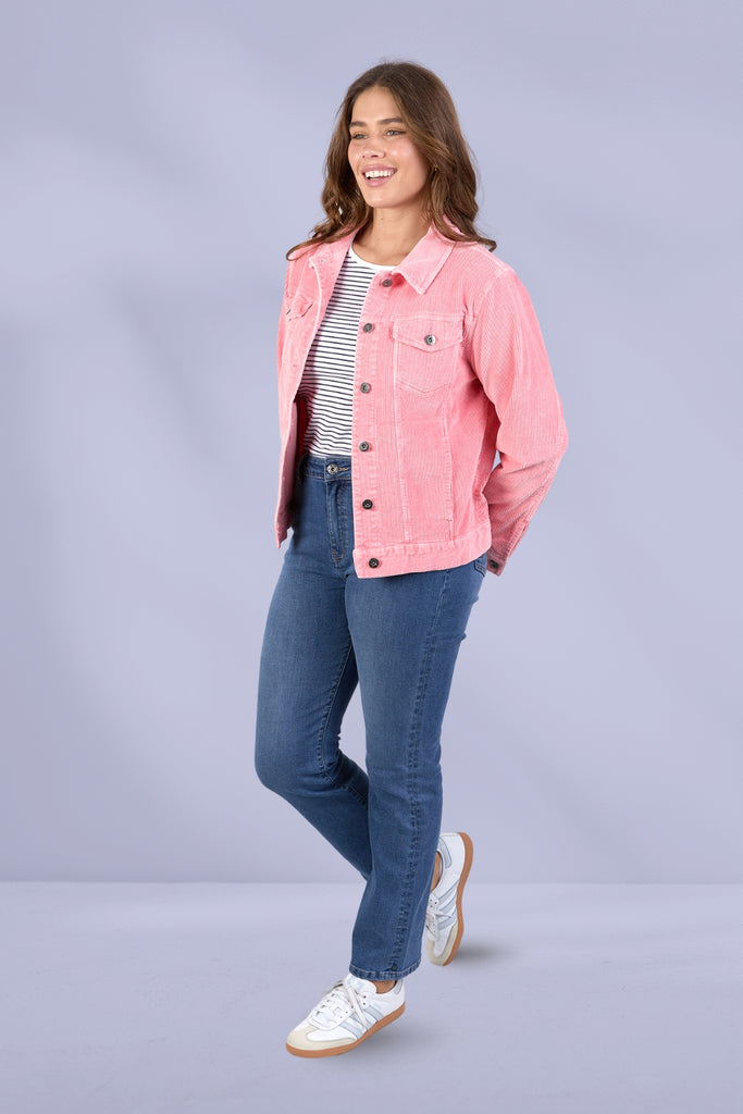 Elm Fleur Cord Jacket Charm Pink From BoxHill
