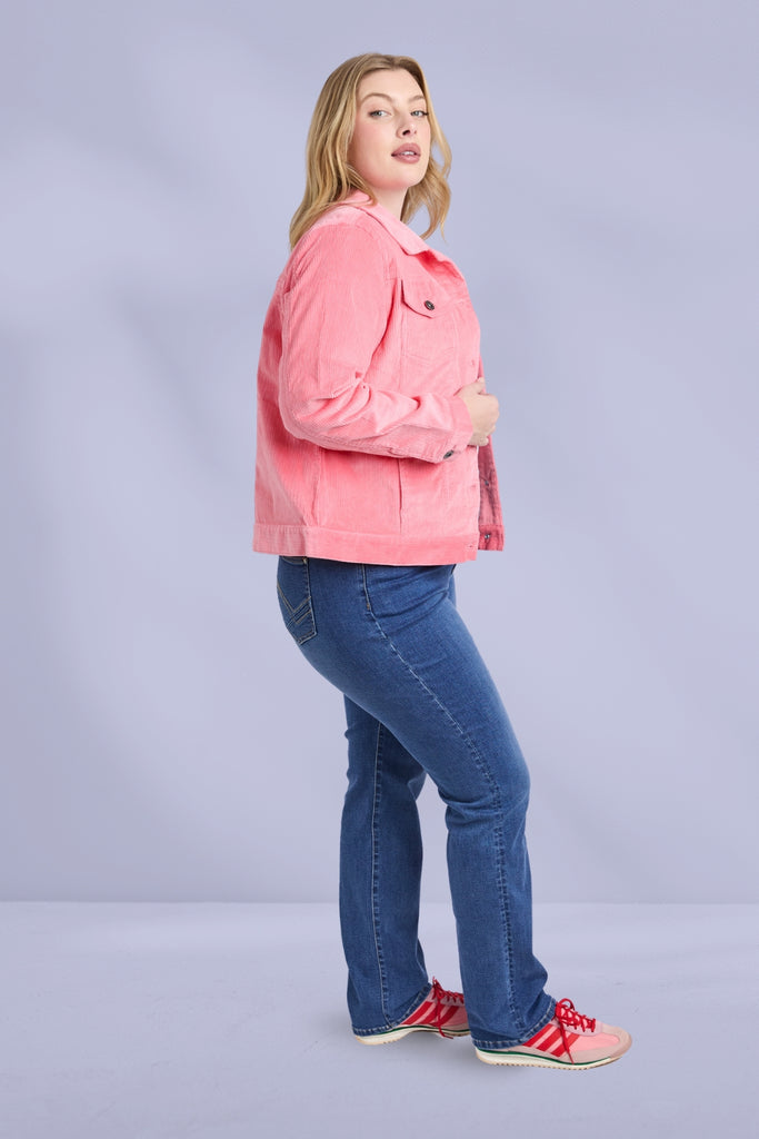 Elm Fleur Cord Jacket Charm Pink From BoxHill