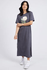 Elm Floweret Tee Dress Washed Black From BoxHill