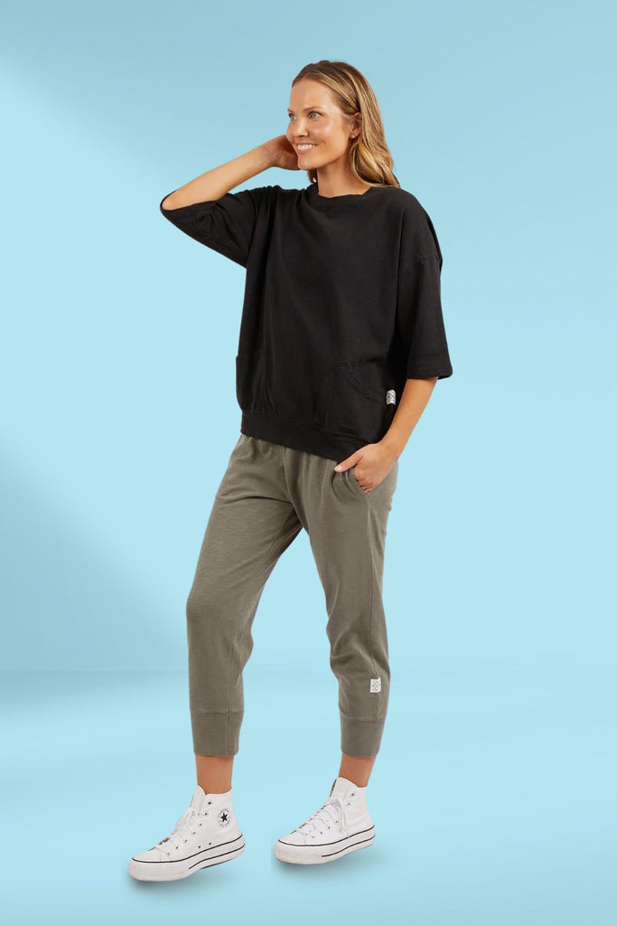 Elm Fundamental Maizie Sweat Black From BoxHill