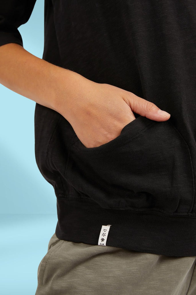 Elm Fundamental Maizie Sweat Black From BoxHill