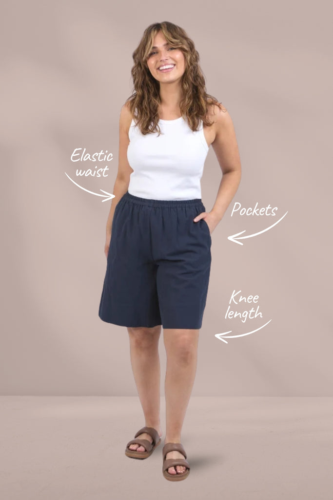 Elm Ginny Shorts Navy From BoxHill