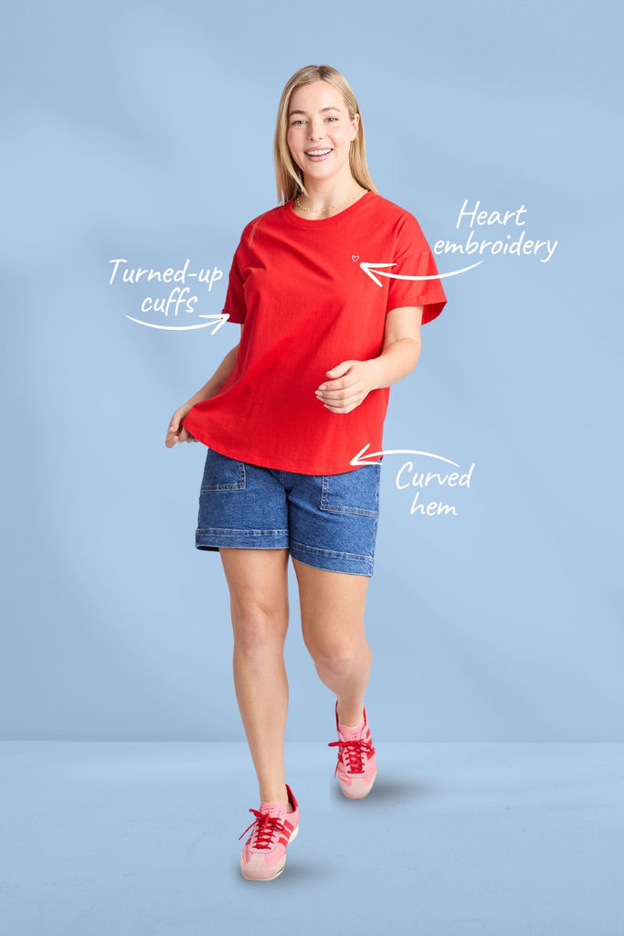 Elm Halli Short Sleeve Tee Poppy From BoxHill