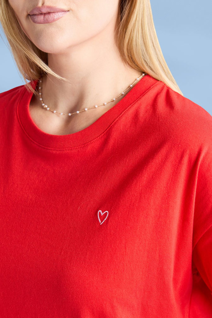 Elm Halli Short Sleeve Tee Poppy From BoxHill