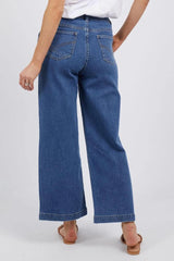 Elm Izzy Wide Leg Jeans Dark Blue Wash From BoxHill