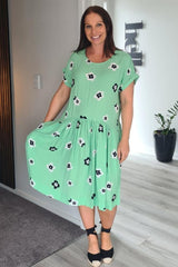 Elm Juno Floral Dress Green From BoxHill