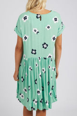 Elm Juno Floral Dress Green From BoxHill