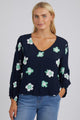 Elm Juno Floral Top Navy From BoxHill