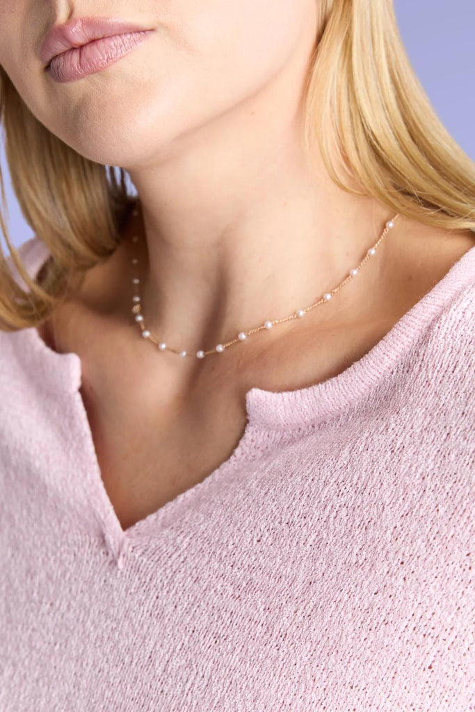 Elm Knit Tee Pink Lady From BoxHill