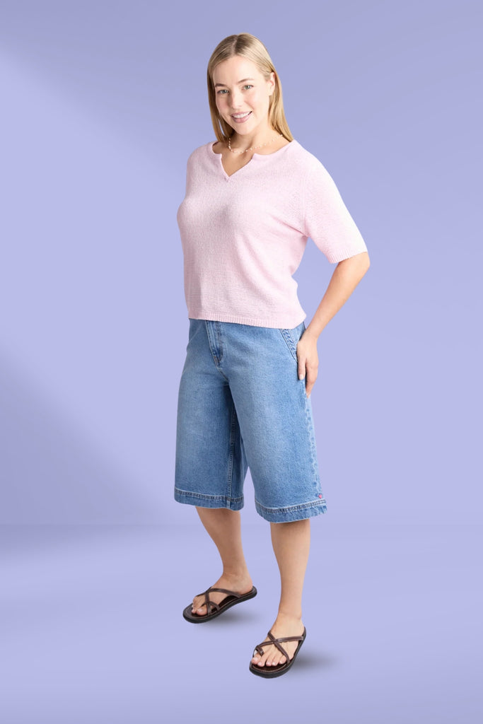 Elm Knit Tee Pink Lady From BoxHill