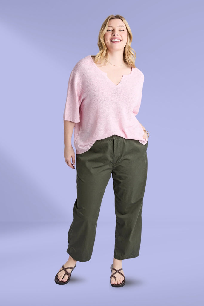 Elm Knit Tee Pink Lady From BoxHill