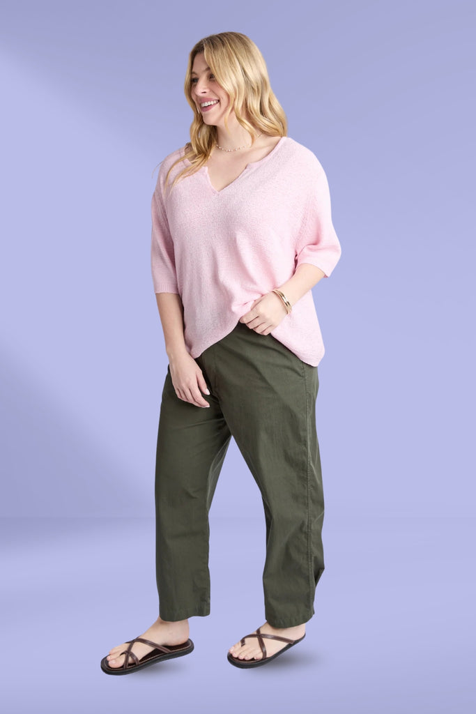 Elm Knit Tee Pink Lady From BoxHill