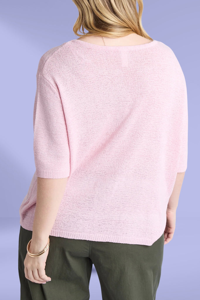 Elm Knit Tee Pink Lady From BoxHill