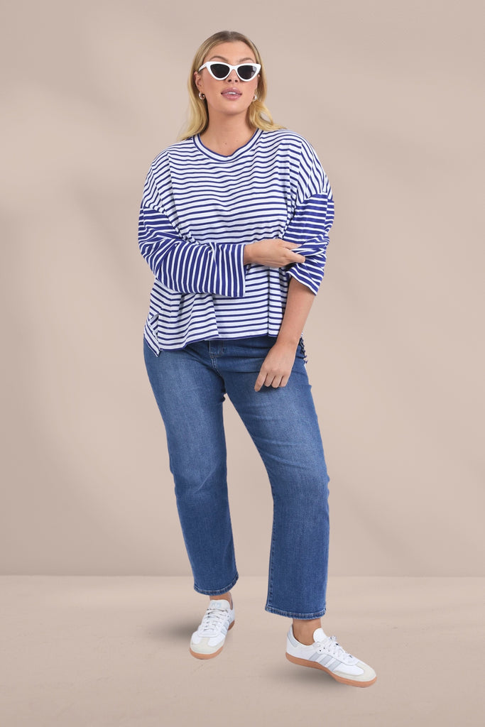 Elm Koki Sweat Deep Blue From BoxHill