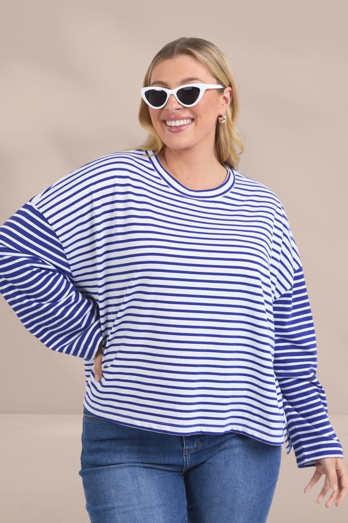 Elm Koki Sweat Deep Blue From BoxHill