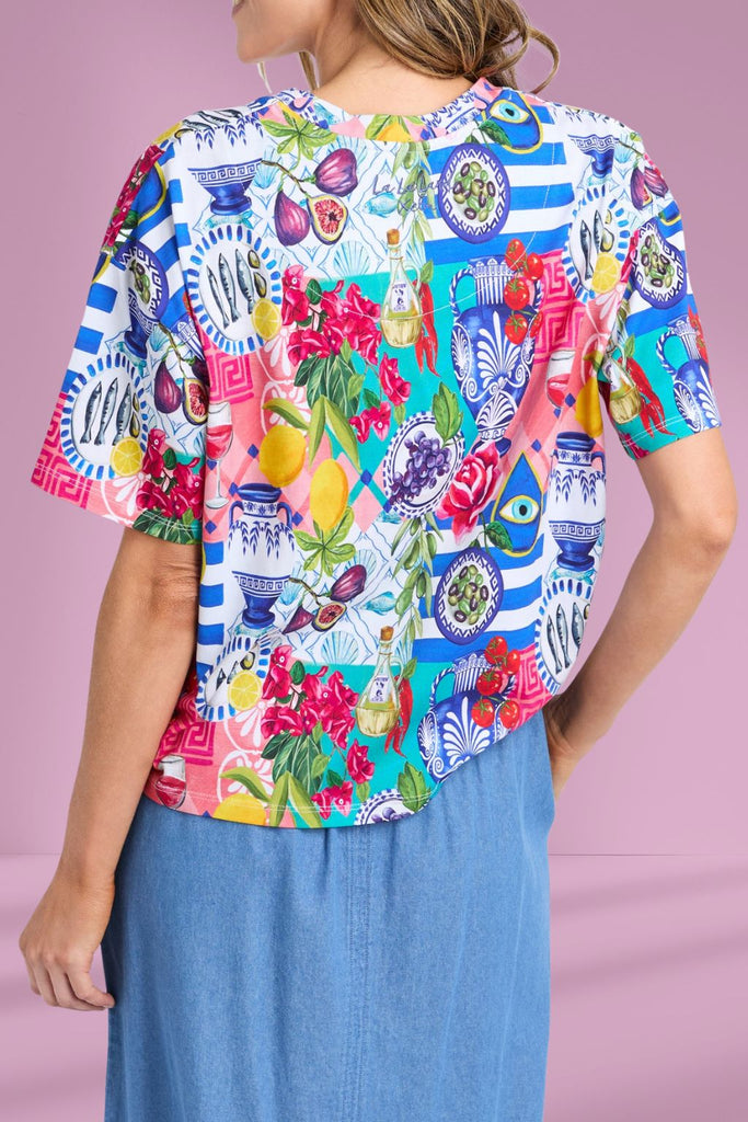 Elm Lala Land Tee All Over Yardage Print From BoxHill