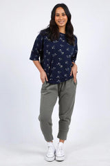Elm Lilly Floral Sweat Navy From BoxHill