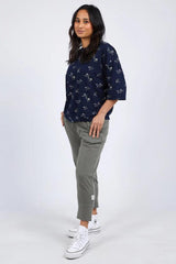 Elm Lilly Floral Sweat Navy From BoxHill