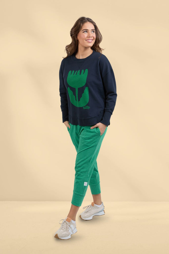 Elm Madeleine Stamer Crew Navy From BoxHill