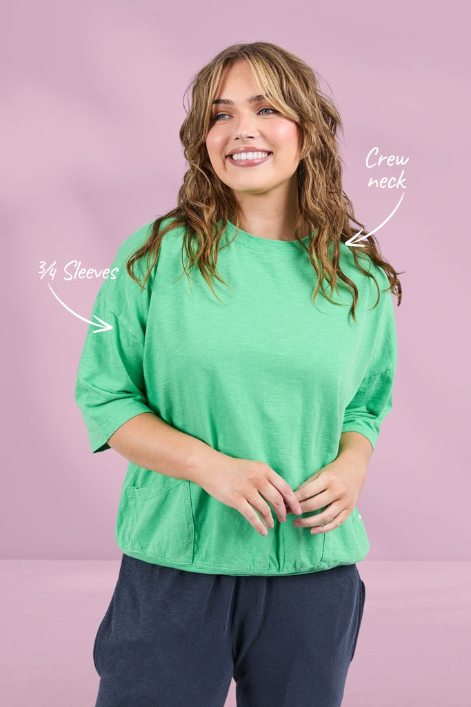 Elm Maizie Sweat Spring Green From BoxHill