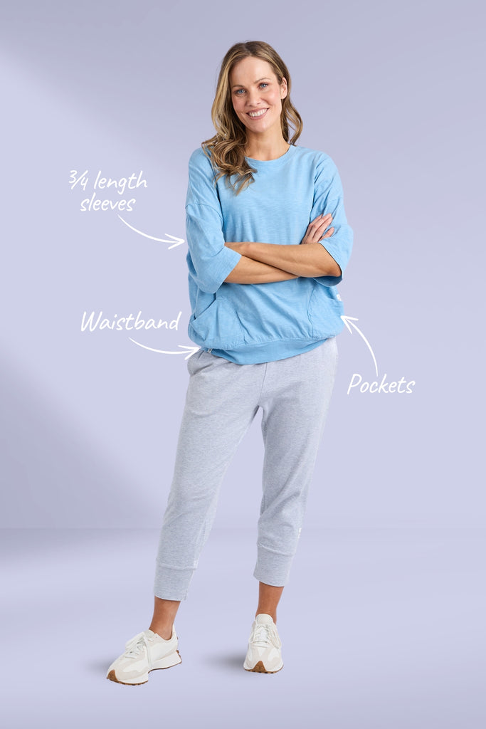 Elm Mazie Sweat Dusk Blue From BoxHill