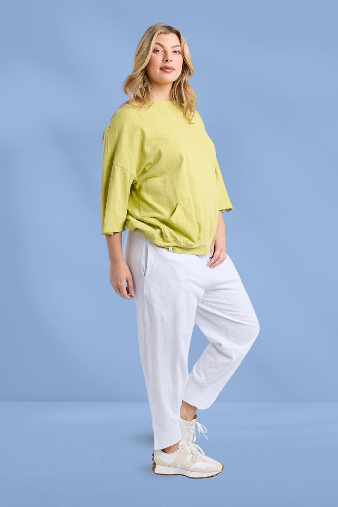 Elm Mazie Sweat Lime Green From BoxHill