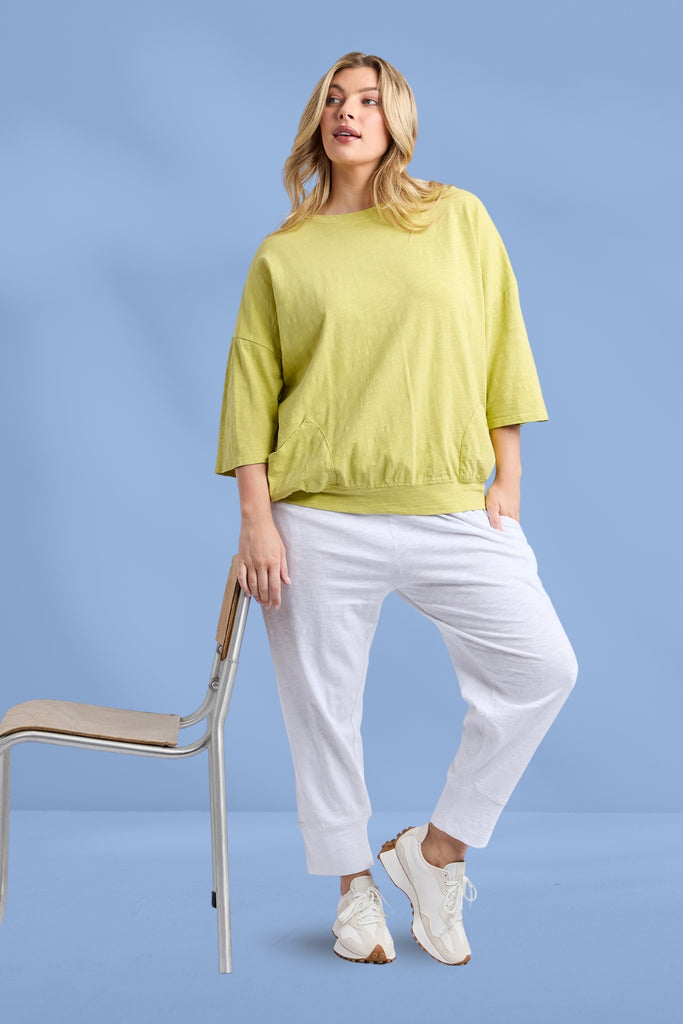 Elm Mazie Sweat Lime Green From BoxHill