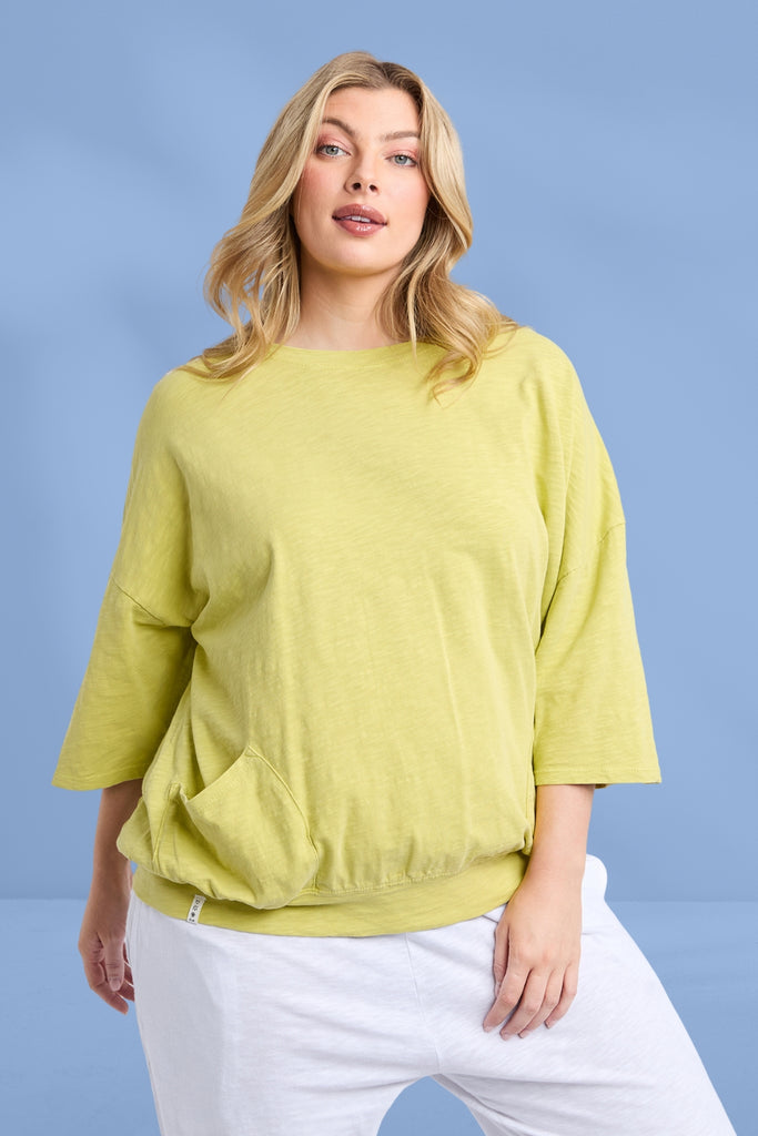 Elm Mazie Sweat Lime Green From BoxHill