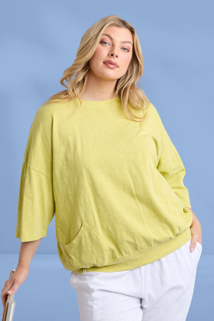 Elm Mazie Sweat Lime Green From BoxHill