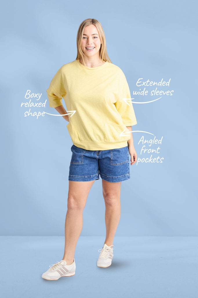 Elm Mazie Sweat Pale Banana From BoxHill