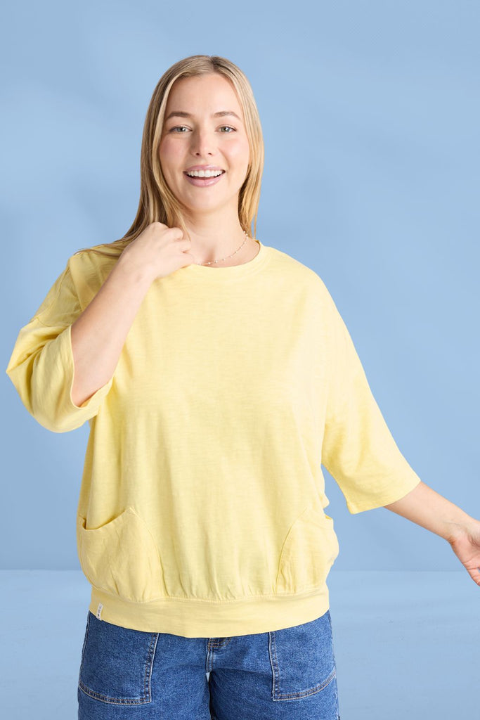 Elm Mazie Sweat Pale Banana From BoxHill