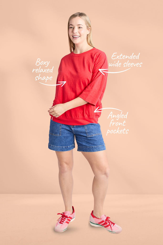 Elm Mazie Sweat Poppy From BoxHill