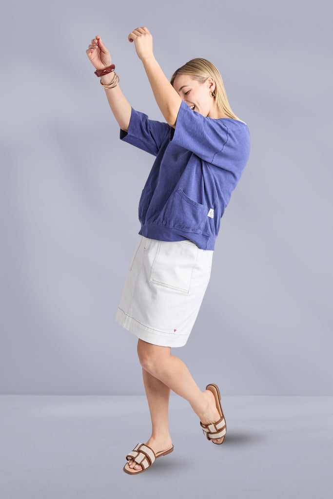 Elm Mazie Sweat Vintage Blue From BoxHill