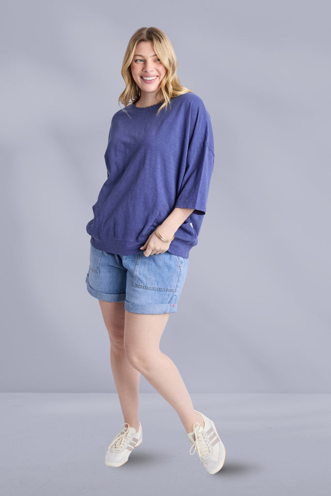 Elm Mazie Sweat Vintage Blue From BoxHill