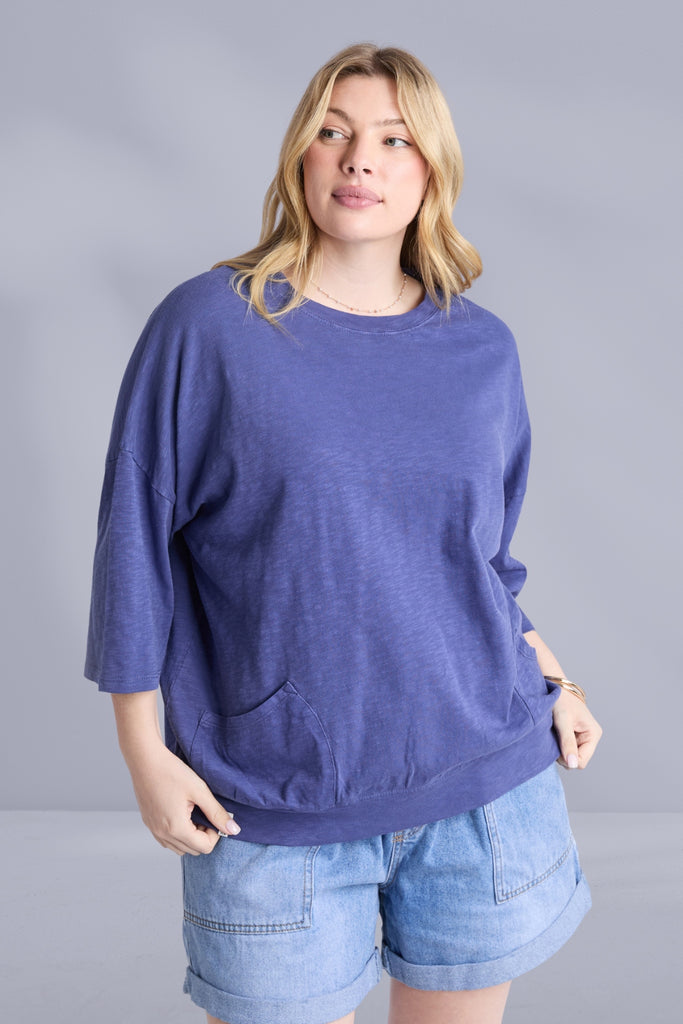 Elm Mazie Sweat Vintage Blue From BoxHill