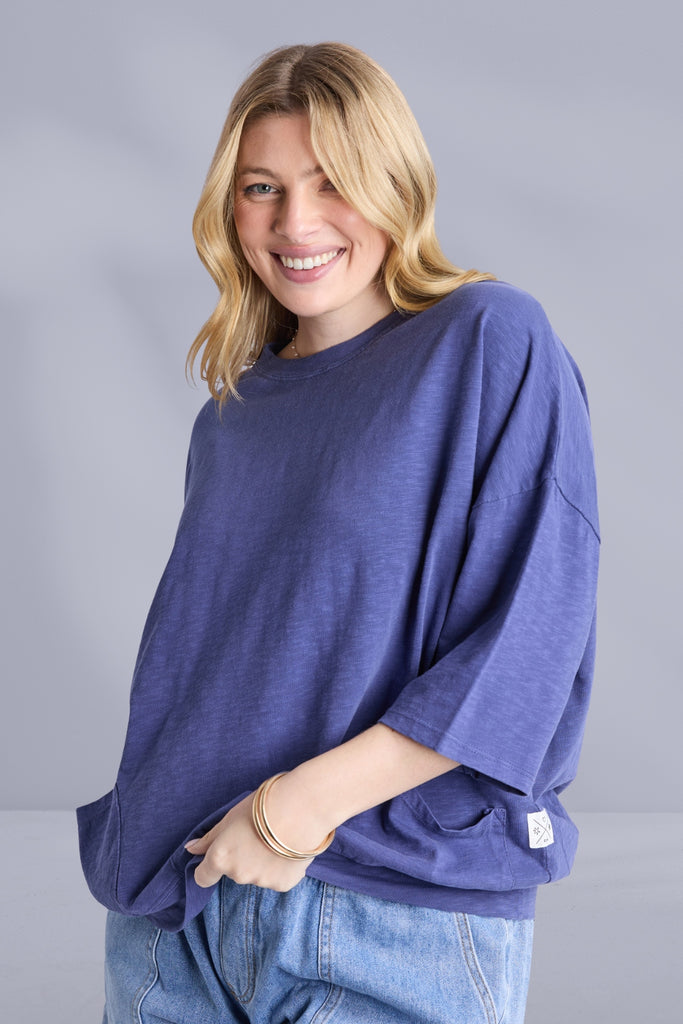 Elm Mazie Sweat Vintage Blue From BoxHill