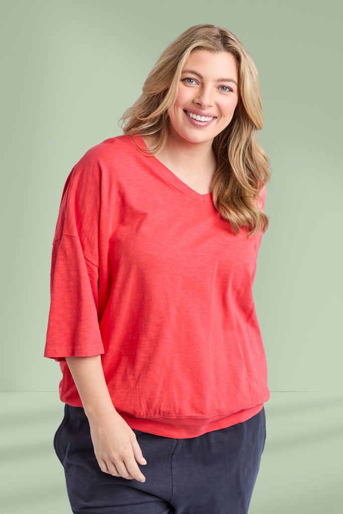 Elm Mazie Vee Neck Cayenne From BoxHill