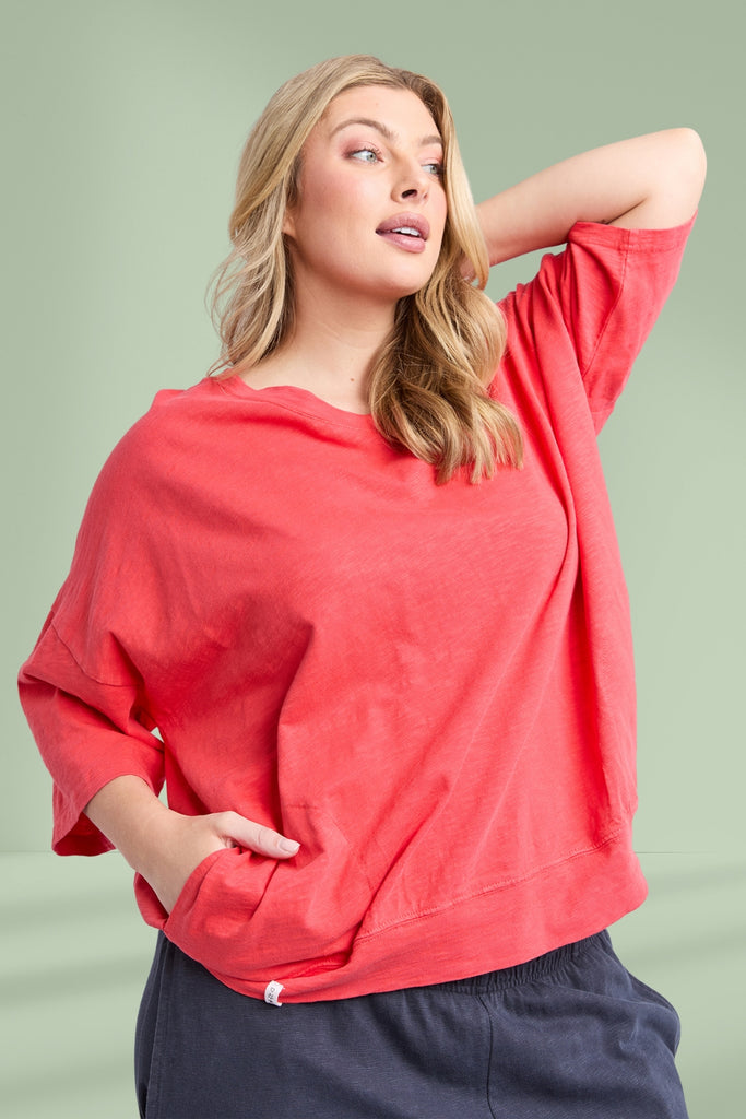 Elm Mazie Vee Neck Cayenne From BoxHill