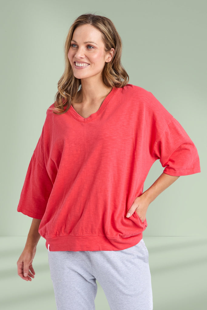 Elm Mazie Vee Neck Cayenne From BoxHill