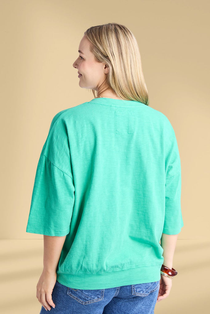 Elm Mazie Vee Neck Gumdrop Green From BoxHill